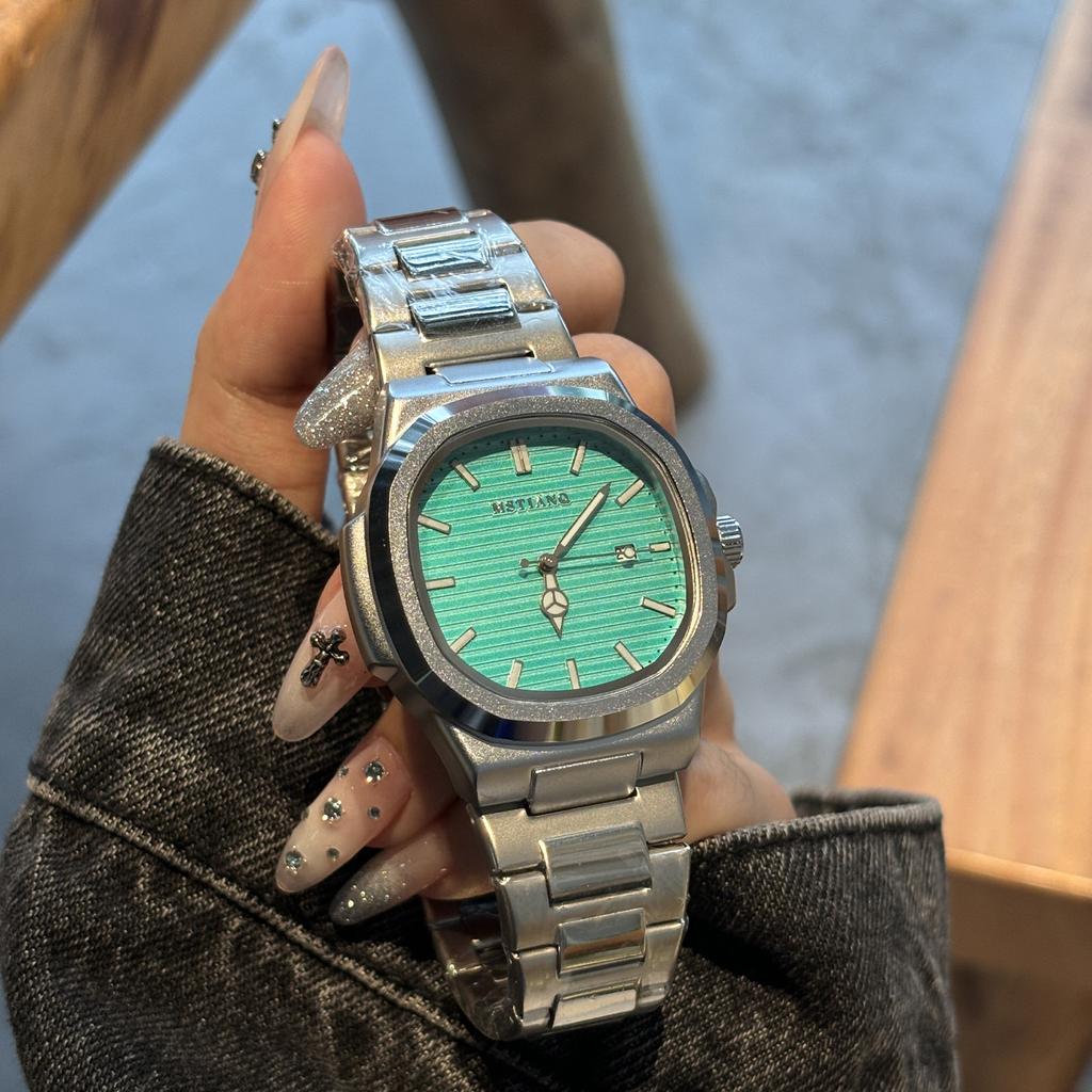 Retro Square Watch Men'S Calendar Mori Steel Belt Business Versatile Casual Luminous Non-Mechanical Quartz Watch