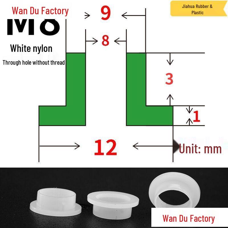 T-Shaped Nylon Insulating Bushing Spacer for M3-M35 Threads
