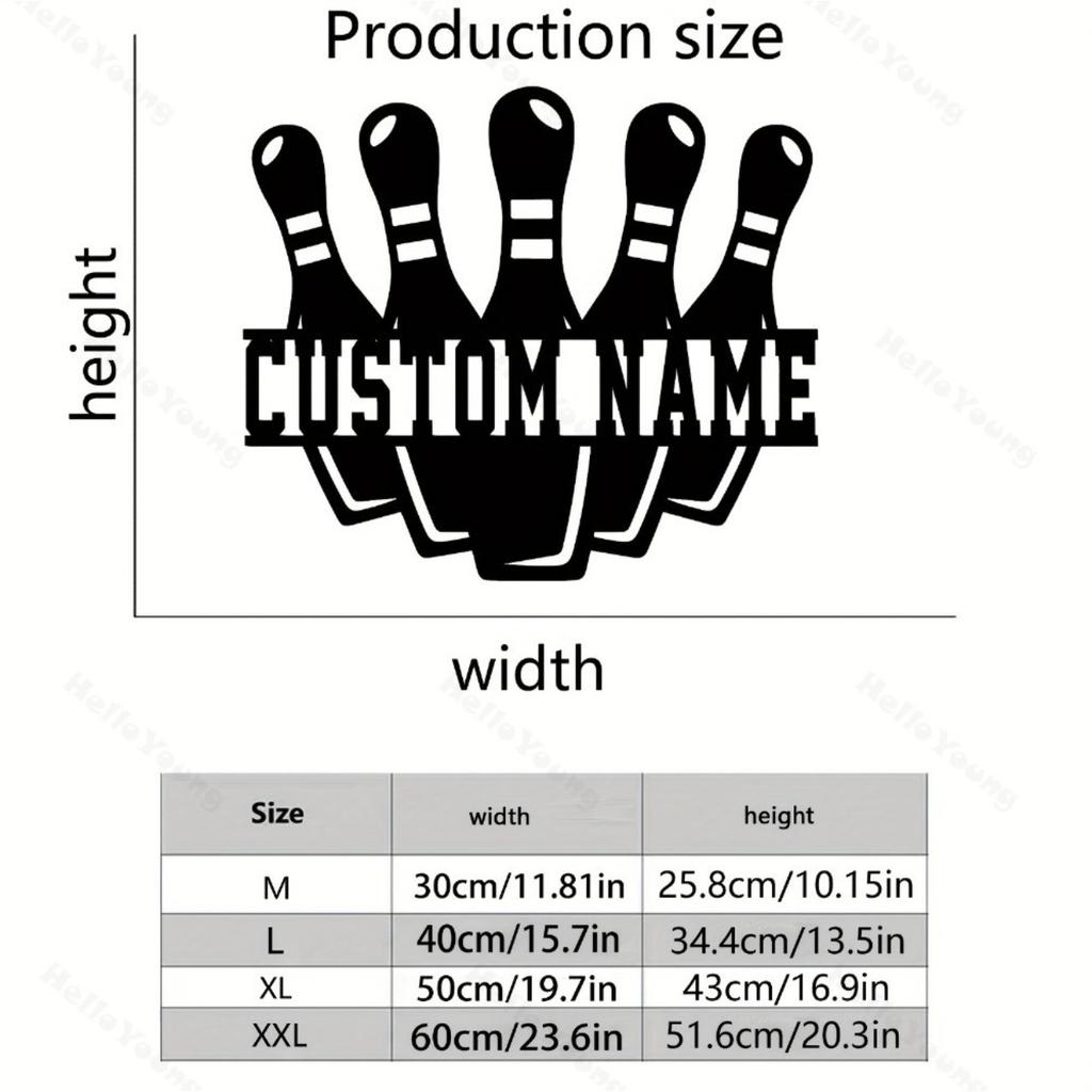Customizable Metal Wall Art Bowling Family Name Sign Personalized Fairy Tale Silhouette Home Garden Decor Hot Sale