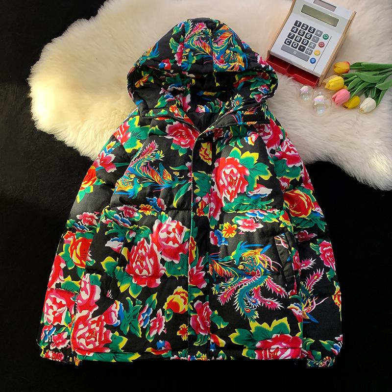 

2025 Chinese Style Warm Thickened Cotton Hooded Jacket for Couples XL чорний