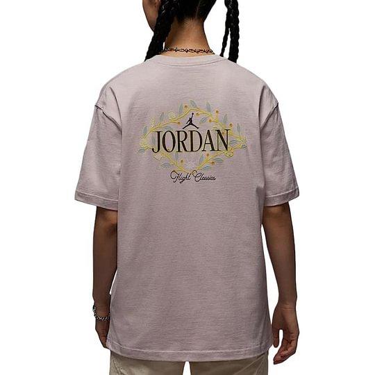 Jordan SS25 Drop Shoulder Sleeve T Shirt Women's Gray Purple IF0380-019