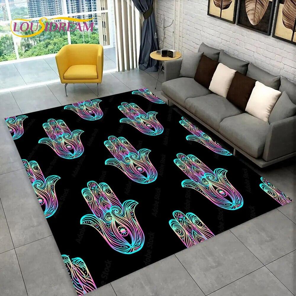 Nazar Evil Eye Tree of Life Area Rug,Carpet for Home Living Room Bedroom Sofa Doormat Kitchen Decor,kids Play Non-slip Floor Mat