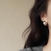 Droplet Ear Buckle Female Niche Design Light Luxury Senior Sense Temperament Simple French Fashion Circle Ins Wind Earrings Studs Versatile Daily Wear