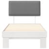 Bed Frame with Padded Headboard Light Grey 75 x 190 cm