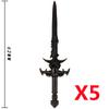 MOC Medieval Military Anime Figures Weapons Building Blocks Toys Soldiers Shield Sword Bow Trident Ax Gun Hammer DIY Gifts K027