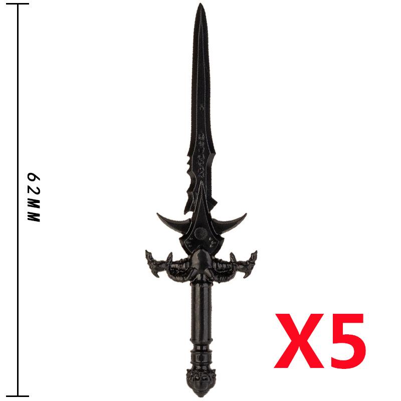 MOC Medieval Military Anime Figures Weapons Building Blocks Toys Soldiers Shield Sword Bow Trident Ax Gun Hammer DIY Gifts K027