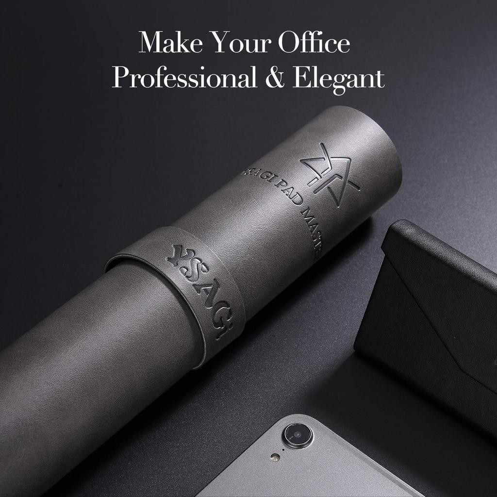 YSAGi Desk Mat Leather Desk Pad Large Mouse Pad Leather Ultra Design Waterproof Easy Cleaning Office Home Decor Large Desk Pad Double-Sided Anti-Slip