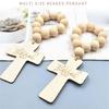 Catholic Rosary Beads Crosses Pendants Wood Beads for Baptisms First Communions Gift