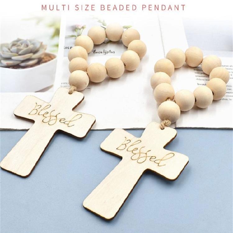 Catholic Rosary Beads Crosses Pendants Wood Beads for Baptisms First Communions Gift