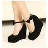 Fashion White Platform Pumps for Women 11cm High Heels Buckle Strap Mary Jane Shoes Woman Wedge Heel Party Wedding Shoes Ladies