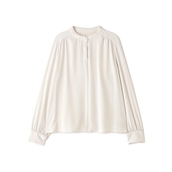Natural Beauty Basic Trimmed Beige Women's Two-Tone Blouse,