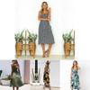 Stylish Boho Women's Summer Beach Midi Dress With Strappy Design And Button Pockets