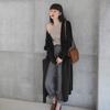 Fall/Winter 2025 Women's Korean Loose Knit Cardigan - Solid Color, Long Sleeve, Mid-Length, Thickened Sweater Coat