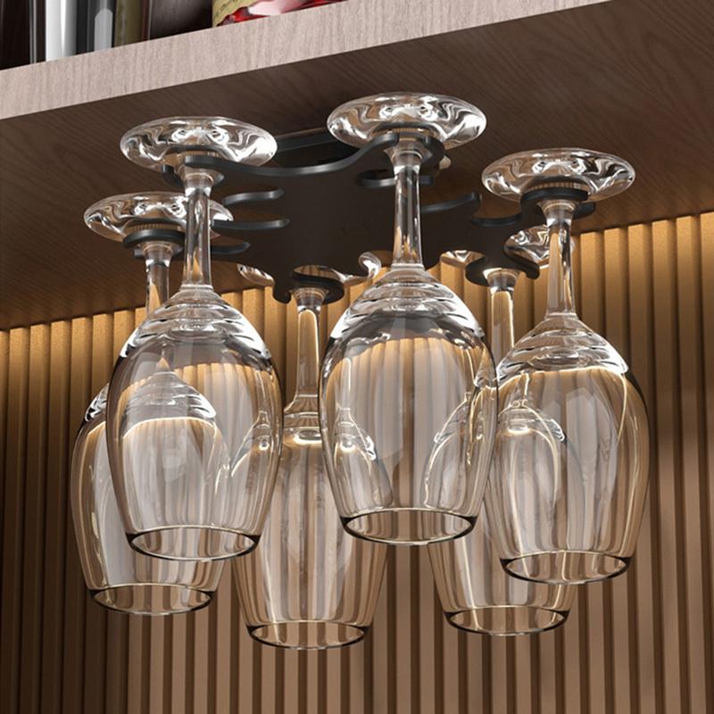 

Вращающийся на 360° держатель для стаканов, держатель для чашек на высокой ножке для под шкаф и столешницу чёрный