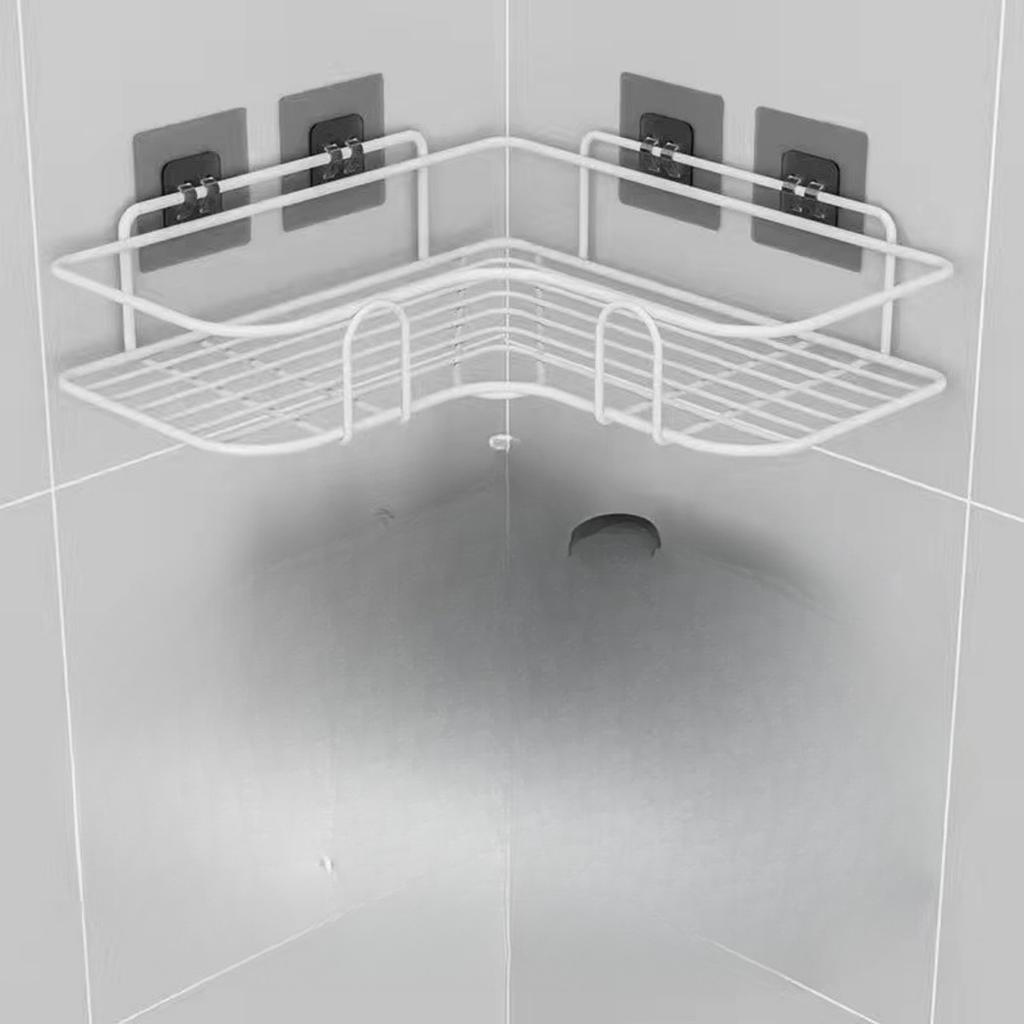 Iron Triangle Storage Rack Corner Bathroom Wall Mounted Kitchen Storage Rack Kitchen Non Perforated Storage Rack