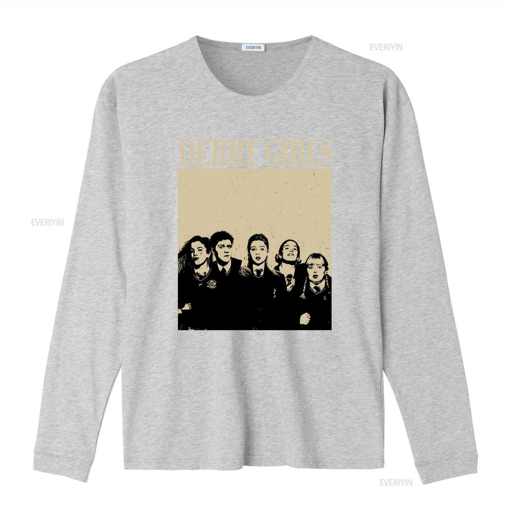 Derry Girls TV-Serie Retro Vintage Midcentury Film T-Shirt vintage gewaschen weich Mode Mann Streetwear leicht dehnbar