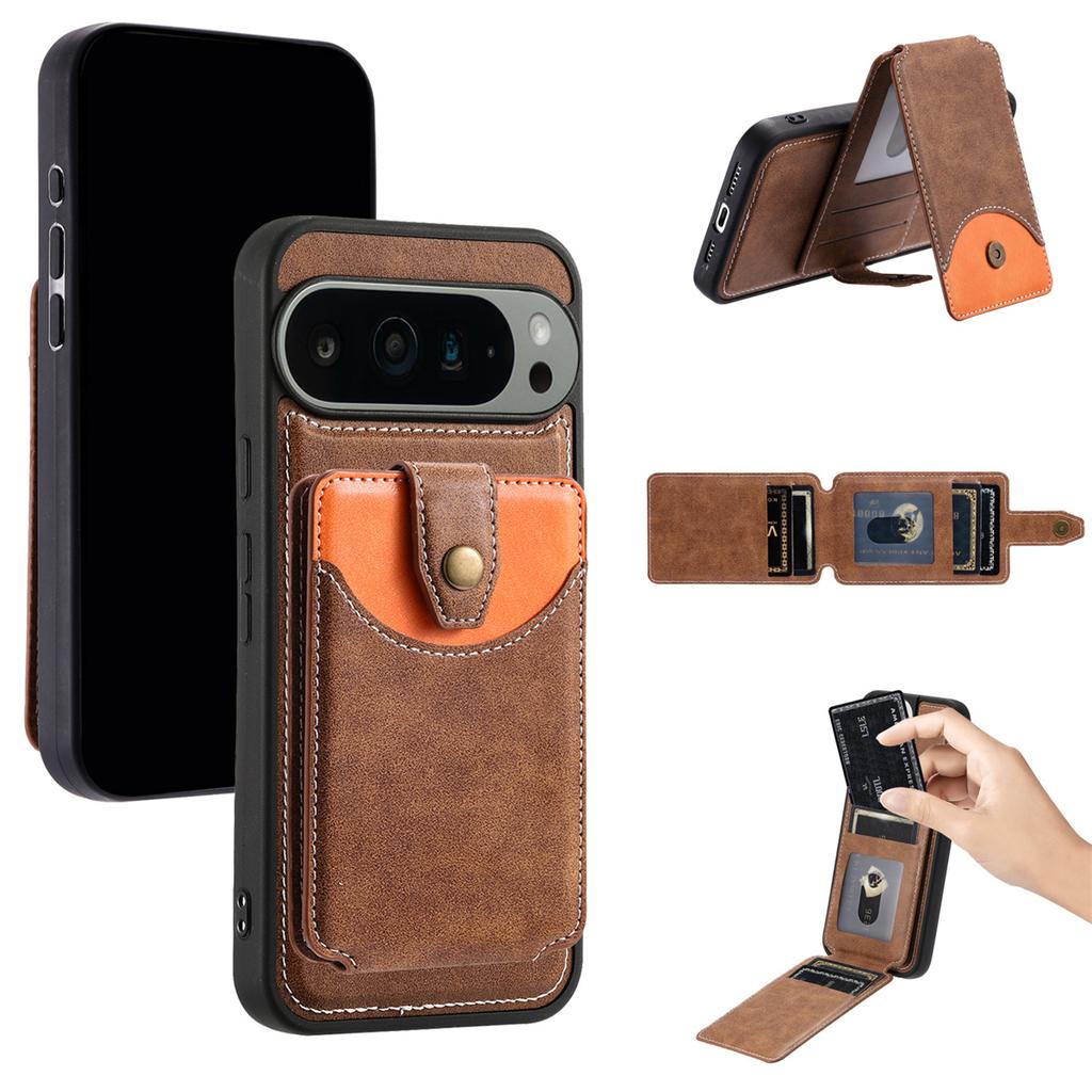 Google Pixel Case: Magnetic Wallet Cover for Pixel 6A-9 Pro XL - Stand/Wireless Charge (6 Colors)