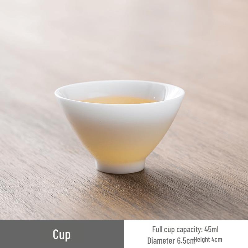 Ice Jade Porcelain Douli Teacups (Set of 2)
