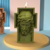 DIY 2D/3D Jesus Mary Statue Resin Gypsum Silicone Mold Cross Jesus Statue Sculpture Candle Silicone Mold gypsum mould wax mold