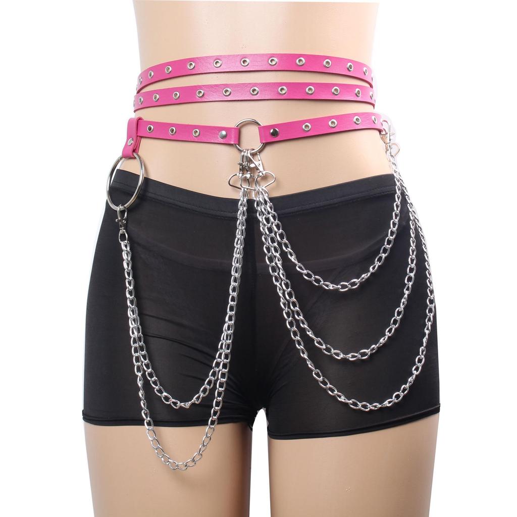 Cross-Border Punk Leather Waist Chain: Stylish & Versatile Women's Belt