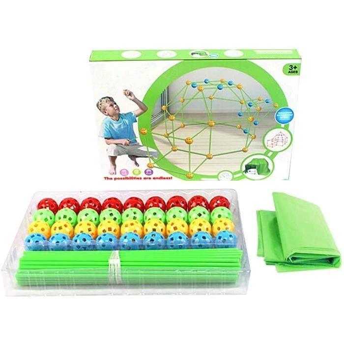 Creative Toys - Fort Building Kit - 36 Balls - 51 Sticks - PVC Tent
