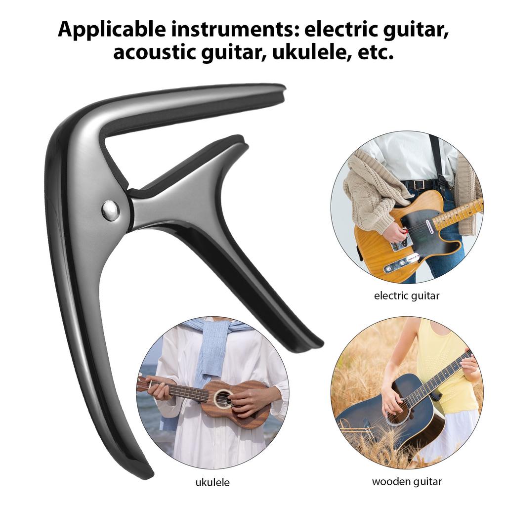 Guitar Capo Professional Acoustic Guitar Capo Transfer Clip Zinc Alloy Guitar Capo for Folk Classical Guitars Ukulele Bass