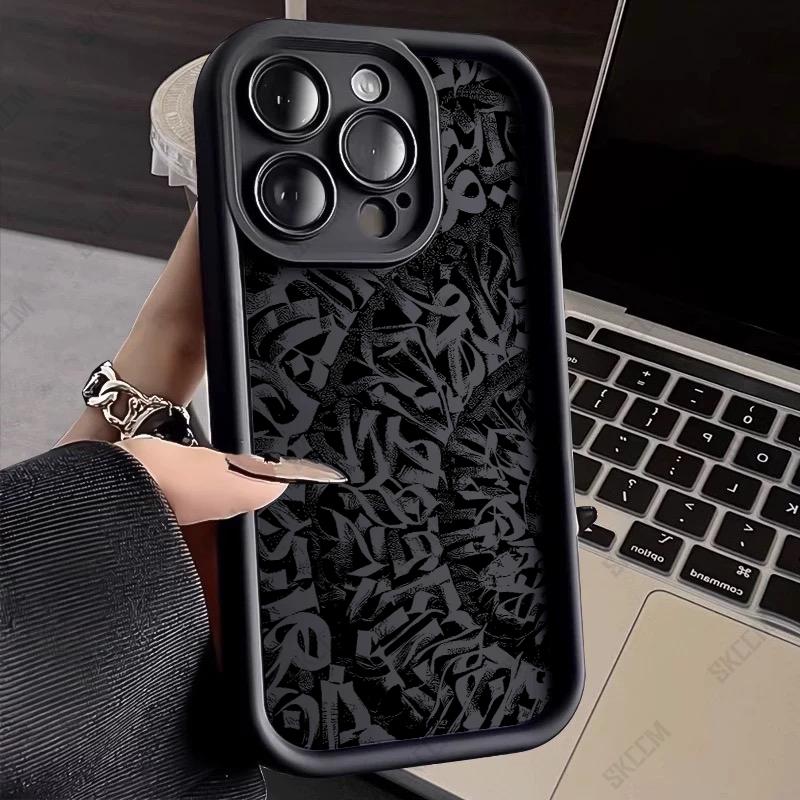 Dark Totem Pattern Silicone Phone Case for Samsung Galaxy S25 Ultra S24 FE S23 Plus S22 S21 S20 A15 A35 A54 A55 5G Soft Cover