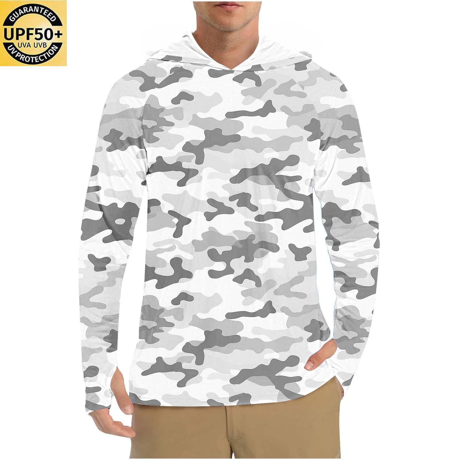 

Мужская рубашка с защитой от солнца UPF50+, быстросохнущая рубашка с длинным рукавом, рубашка для бега, тренировок, рыбалки S