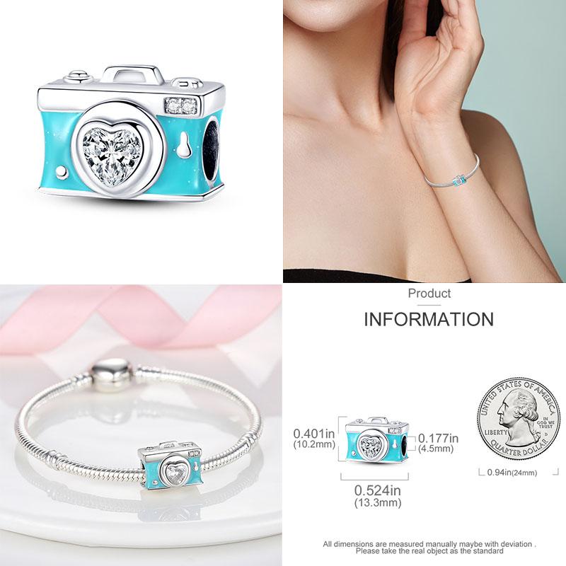 Charm Copper Travel Airplane Earth Beads Pendant Fit Original Bracelet Diy Fine Jewelry Charms