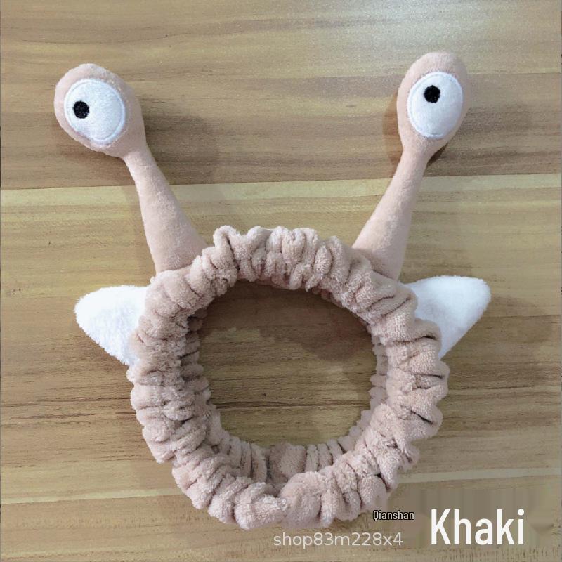Animal Snail Hair Tie & Non-slip Headband for Women - Cute & Simple Design for Face Washing, Masking, & Hair Management.