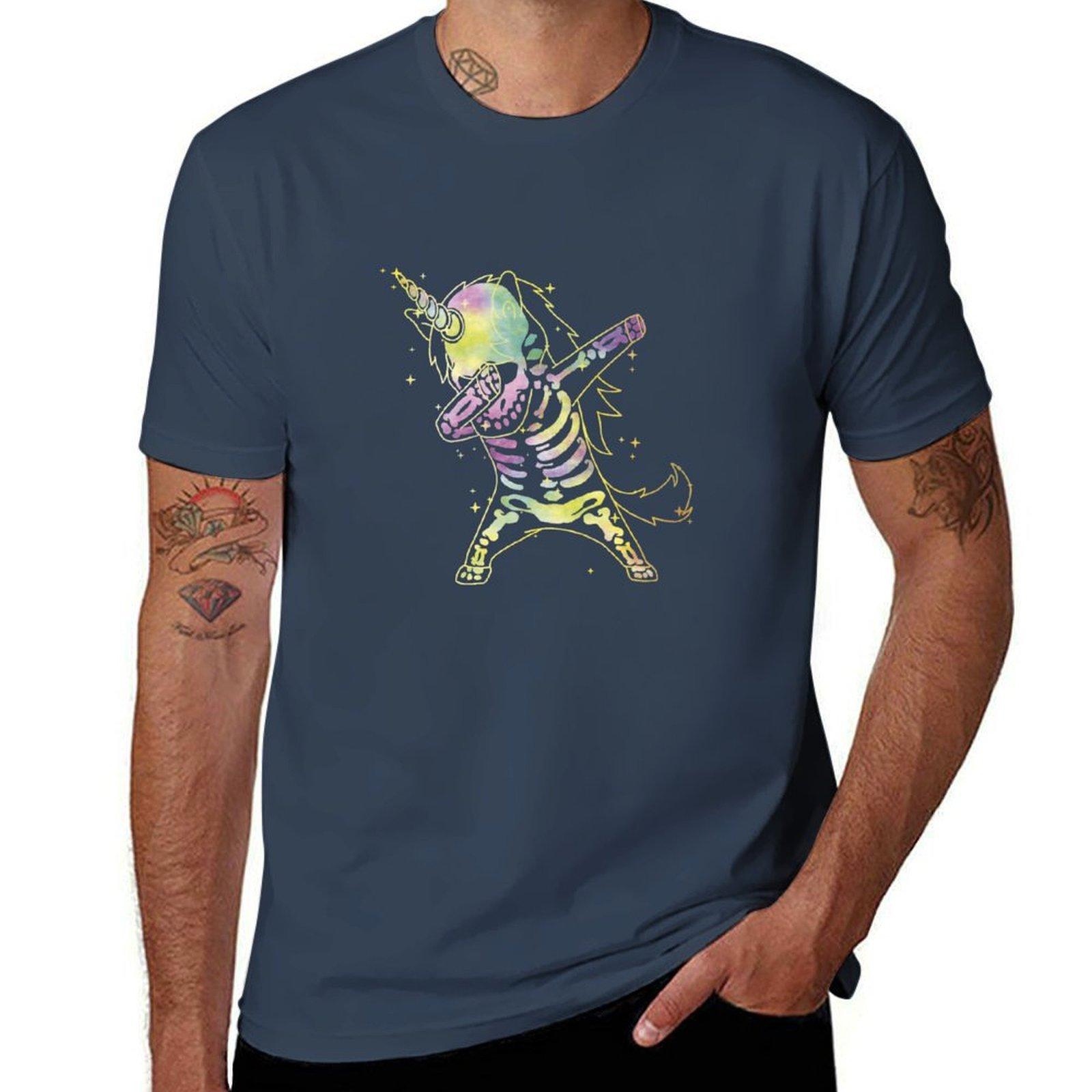 (Dap Pose) X Ray Magical Dabbing Unicorn Colorful Type Tshirt Fashion Letter Print Tshirt S