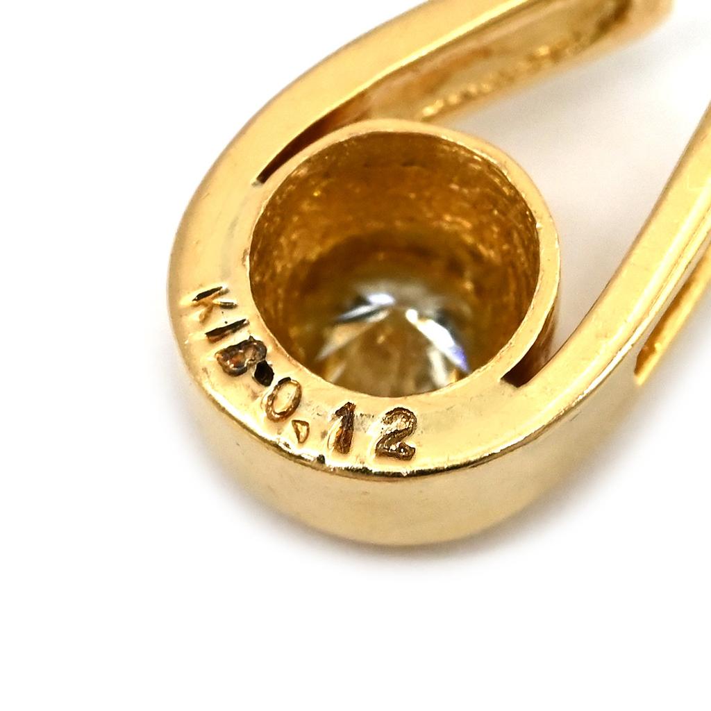 NON BRAND - Diamond 0.12ctPendant top 18K Yellow Gold/diamond Array