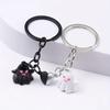 1Pair Bag Hanging Magnetic Ghost Pendant Cute Key Rings Minority Halloween Ghost Keychain  Key Decor