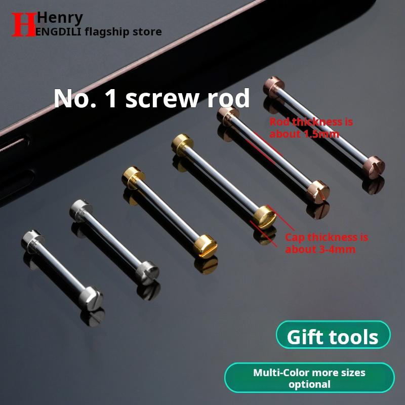 12 14 16 18 20 22 24mm Wkręcane Pasek do mocowania koperty zegarka Zestaw ogniw Trzpień Śruba do zegarka Stal nierdzewna do wycięcia Skórzany Pasek do zegarka