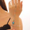 Fashion Finger Chain & Ring Set Interconnected Bracelet with Adjustable Rings Vintage Hand Jewelry for