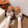 Winter Home Cute Slippers for Women, Indoor Casual Cartoon Cat Warm Cotton Slippers