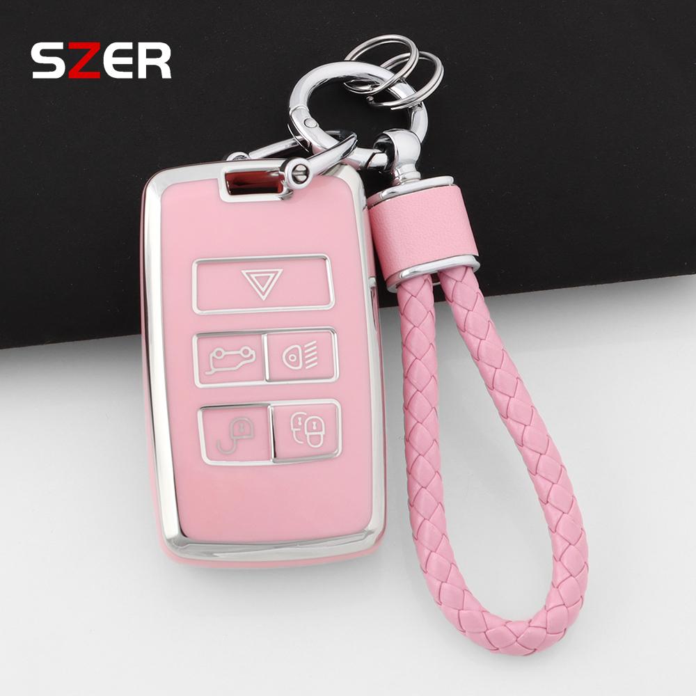 Nueva Funda de Silicona TPU para Llave de Coche Portallaves Carcasa Para Land Rover Range Rover Discovery 5 Sport Para Jaguar Xel E-Pace