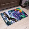 Custom Name Wolf Printed Carpet,Rug for Office Chair Living Room Bedroom Kitchen Room Decor Gifts.