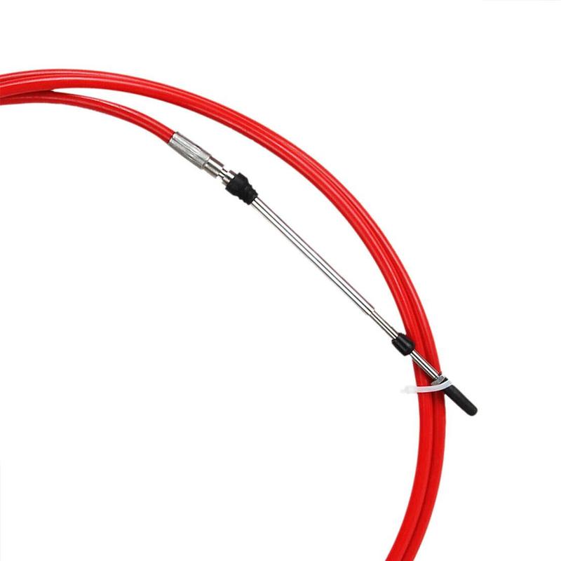 2Pcs 13Ft Outboard Marine Boat Motor Throttle Shift Control Cable Lever Fit for 10-32UNF Threaded Connectors 175mm Mini Stroke