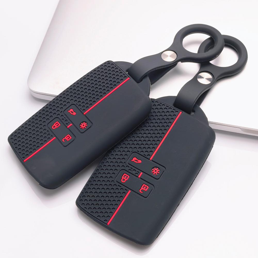 Key Case Cover for Renault Koleos Kadjar Megane Talisman Espace Captur Clio Scenic with Keychain Anti-Scratch Surface Shockproof Structure