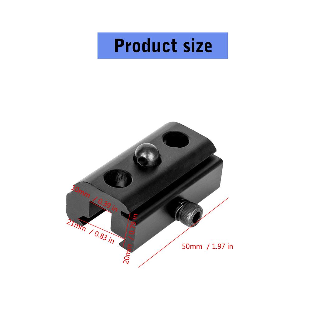 20mm Quick Release Bipod Sling Adapter Rail Mount Base Dovetail Mounting Hunting Tripods Easy Installation Accessories