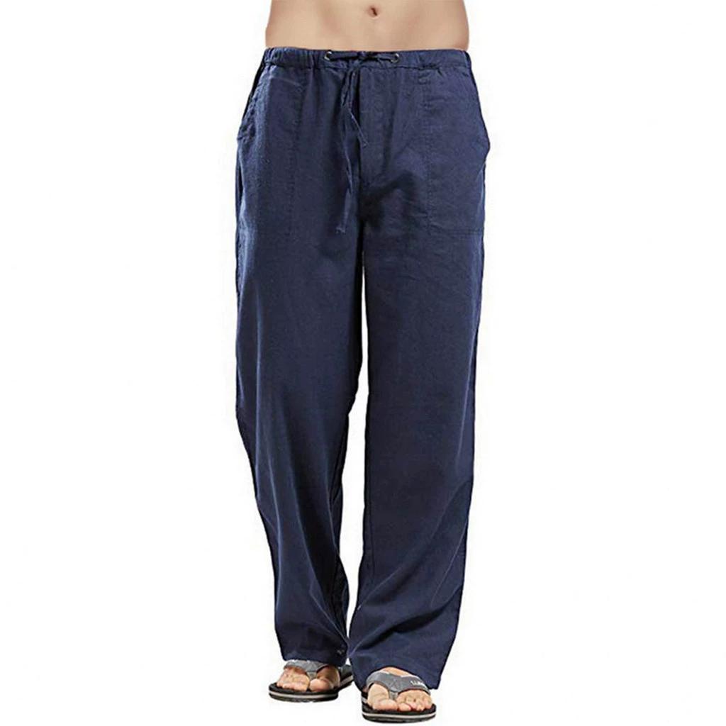 Men's Linen Casual Pants Spring and Autumn Men's Cotton Linen Casual Pants