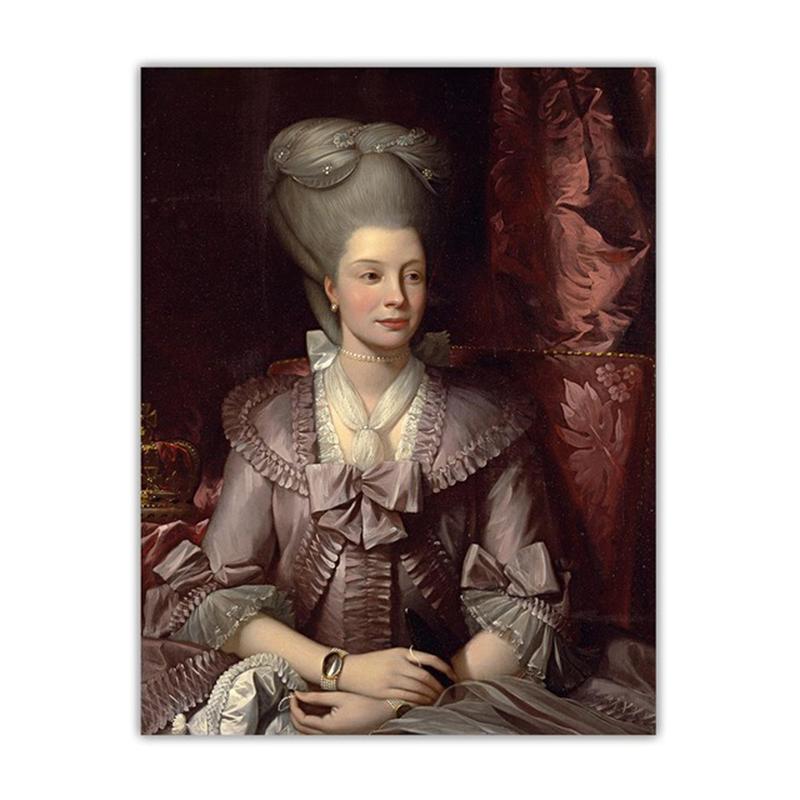 

Бенджамин Королева Шарлотта «Картины на холсте, современные постеры, принты, настенные художественные фотографии для украшения стен гостиной, Cuadros 21x30cm No Frame