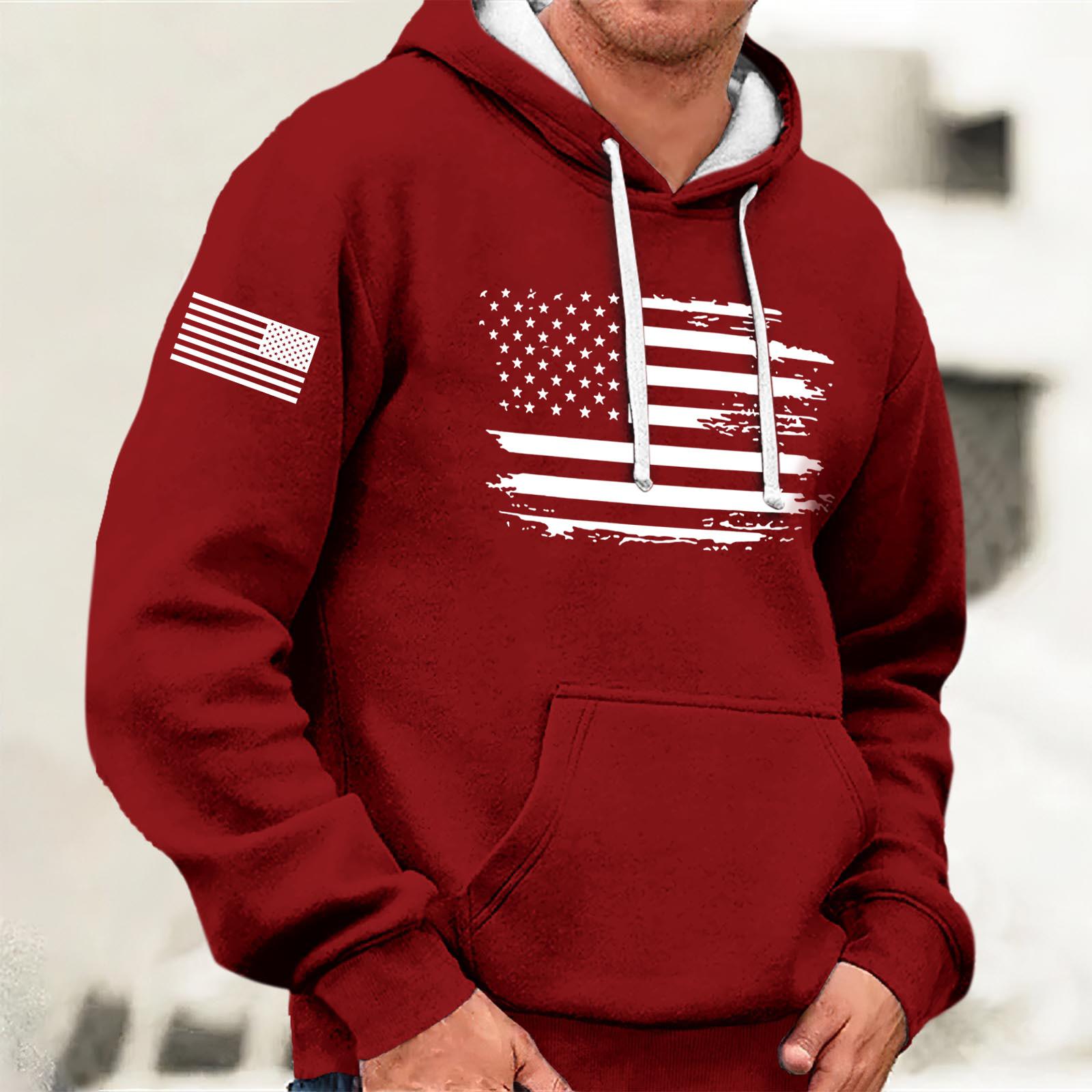 

Мужская винтажная толстовка с длинным рукавом на Хэллоуин, толстовка с капюшоном и принтом, топ XL красный