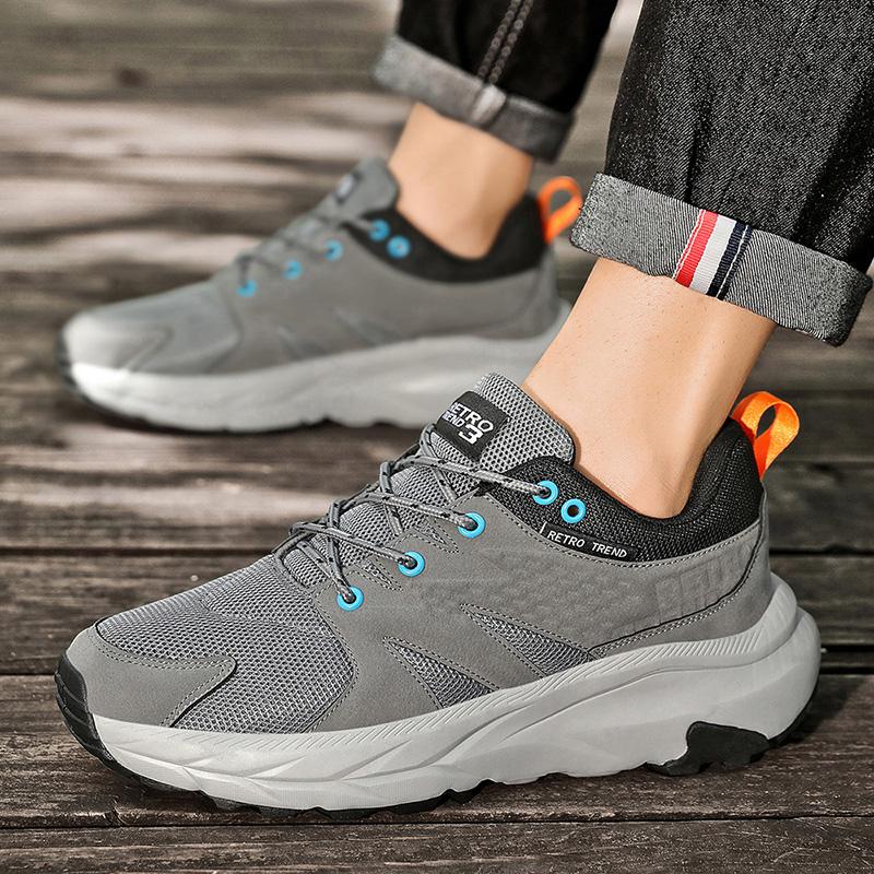 Men's Running Shoes for Women Autumn Jogging Sports Shoes Mesh Breathable Sneakers Men thick sole walking shoes male footwear