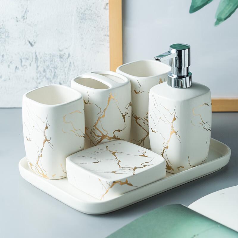OLOEY Ceramic Bathroom Wash Set