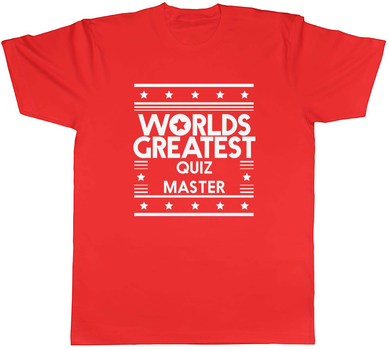 Worlds Greatest Quiz Master Unisexs Unisex TShirt Tee S