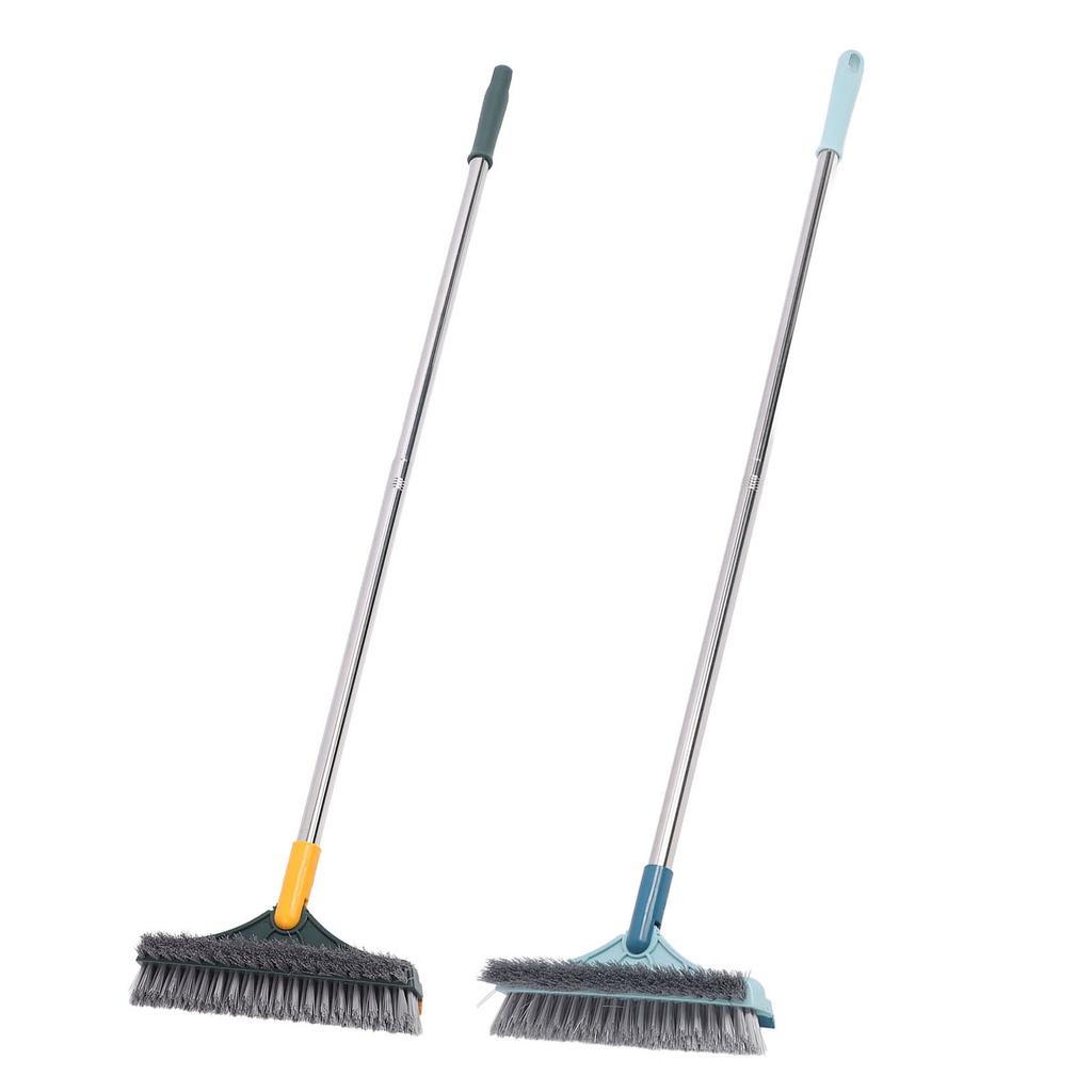 3 In 1 Floor Scrub Brush 180 Degree Rotatable Head Long Handle Floor Scraper Grout Cleaner for Home