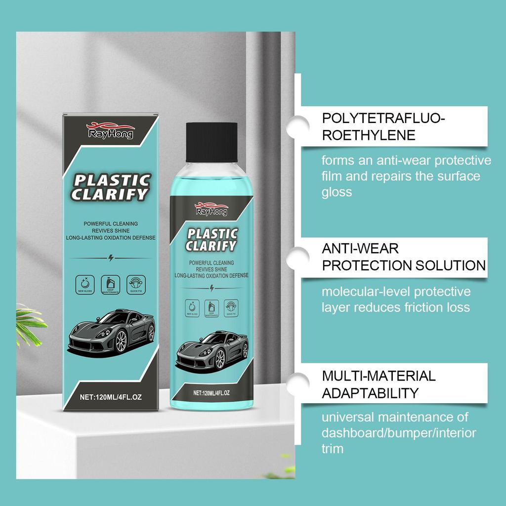 RAYHONG Automotive Plastic Renovator Interior Cleaning Degreasing Dust Polishing Brightening Maintenance Renovator