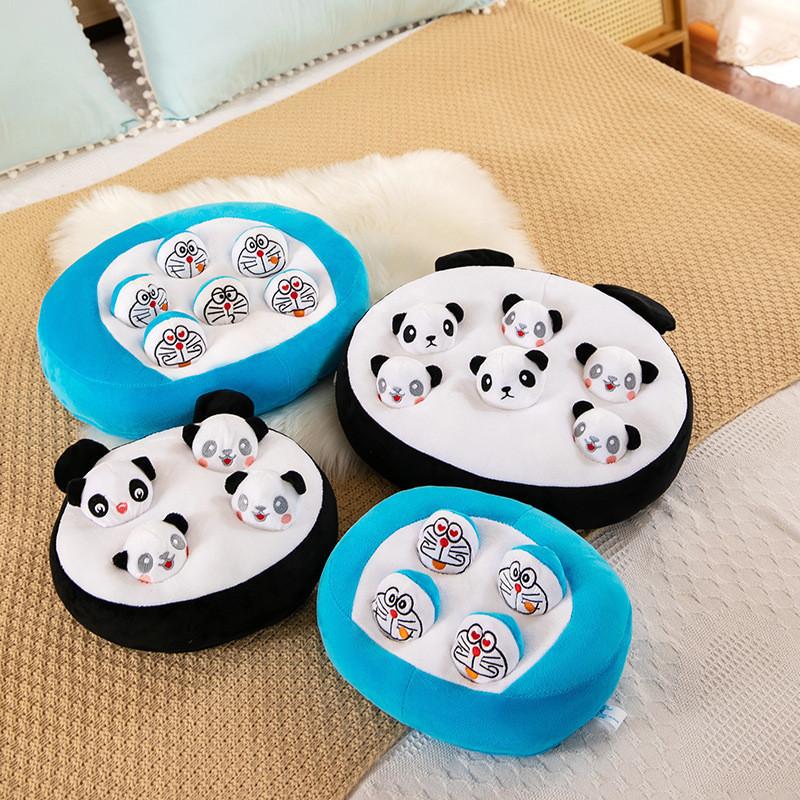 Frühkindliches Karotten-Stofftier Für Kinder Mit Entzückenden Panda- Und Doraemon-Designs Und Kurzem Plüschstoff